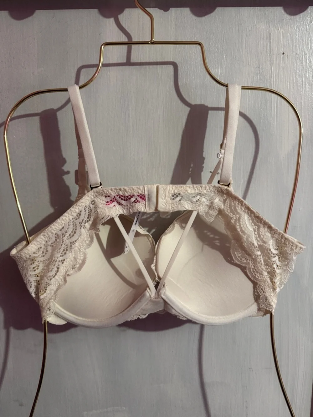 La SENZA Lace Double Cup Push-up Bra in Cream - Picture 3 of 3